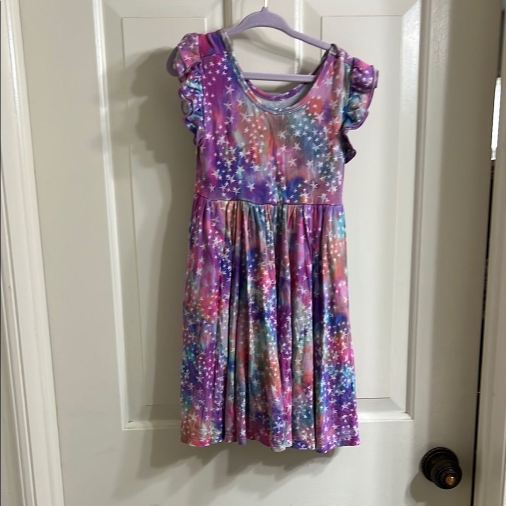 Little Sleepies Colorful Starry Kids Dress
